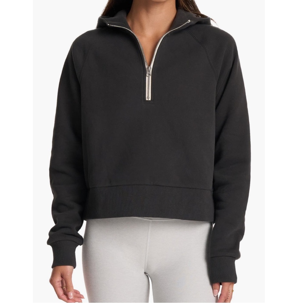 Vuori Restore Black Faded Half Zip Hoodie Sweater S